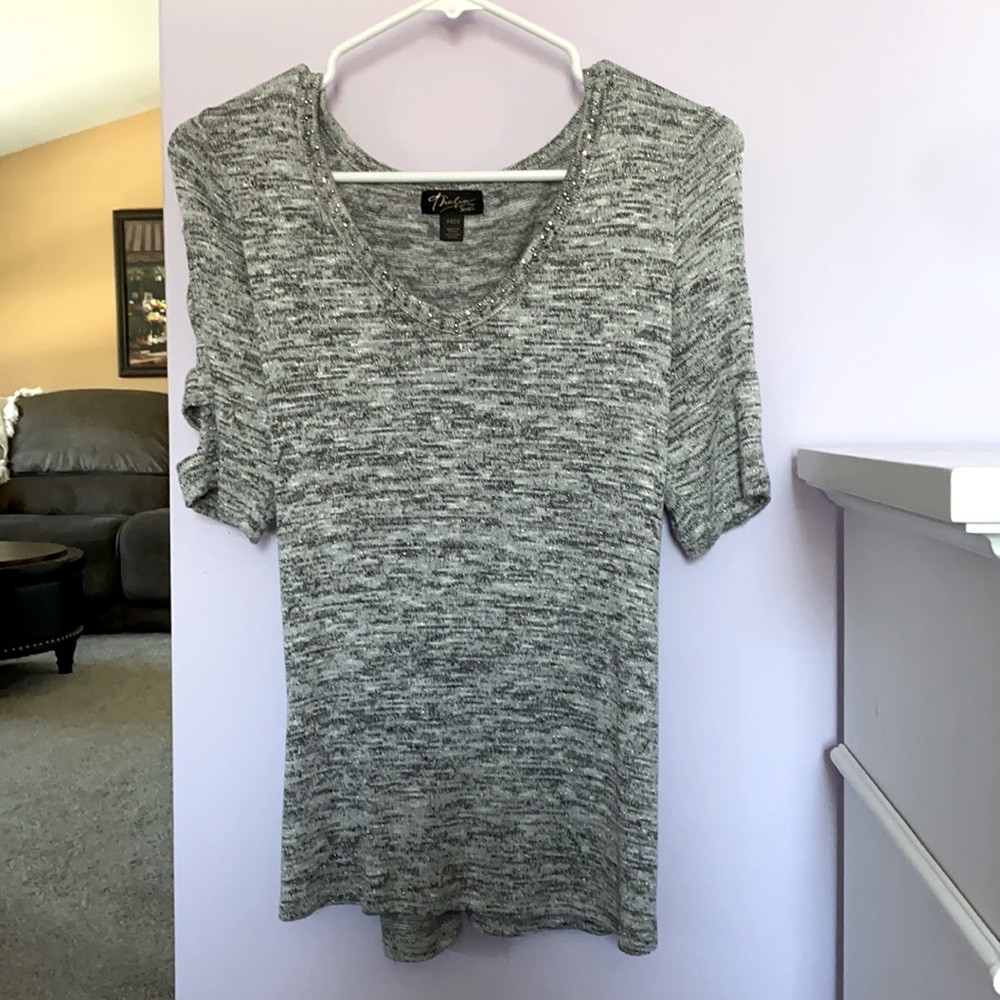 Gray sparkle shirt